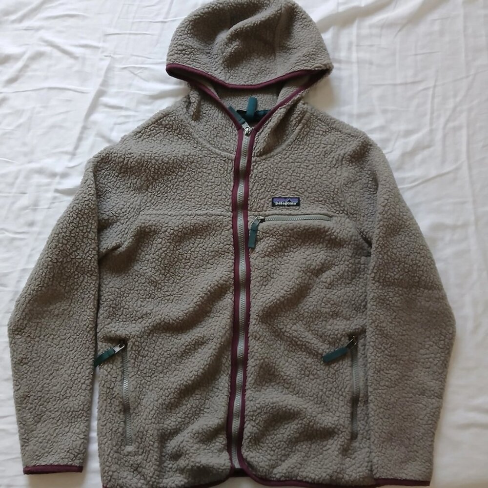 Patagonia Womens Retro Pile Fleece Hooded Full-Zip Jacket Small
